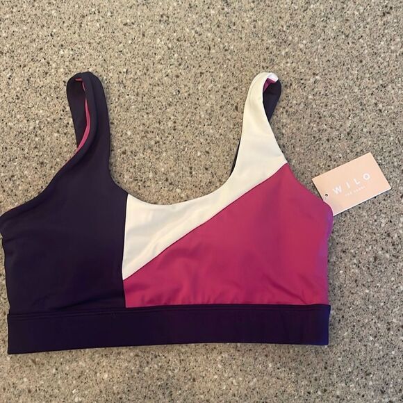 WILO THE LABEL Color Block Scoop Sports Bra *NEW* - Picture 2 of 9